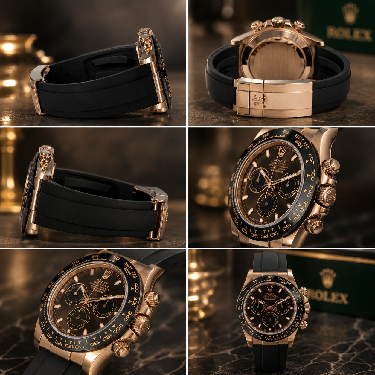 Luxe chronograaf sporthorloge met rubberen band