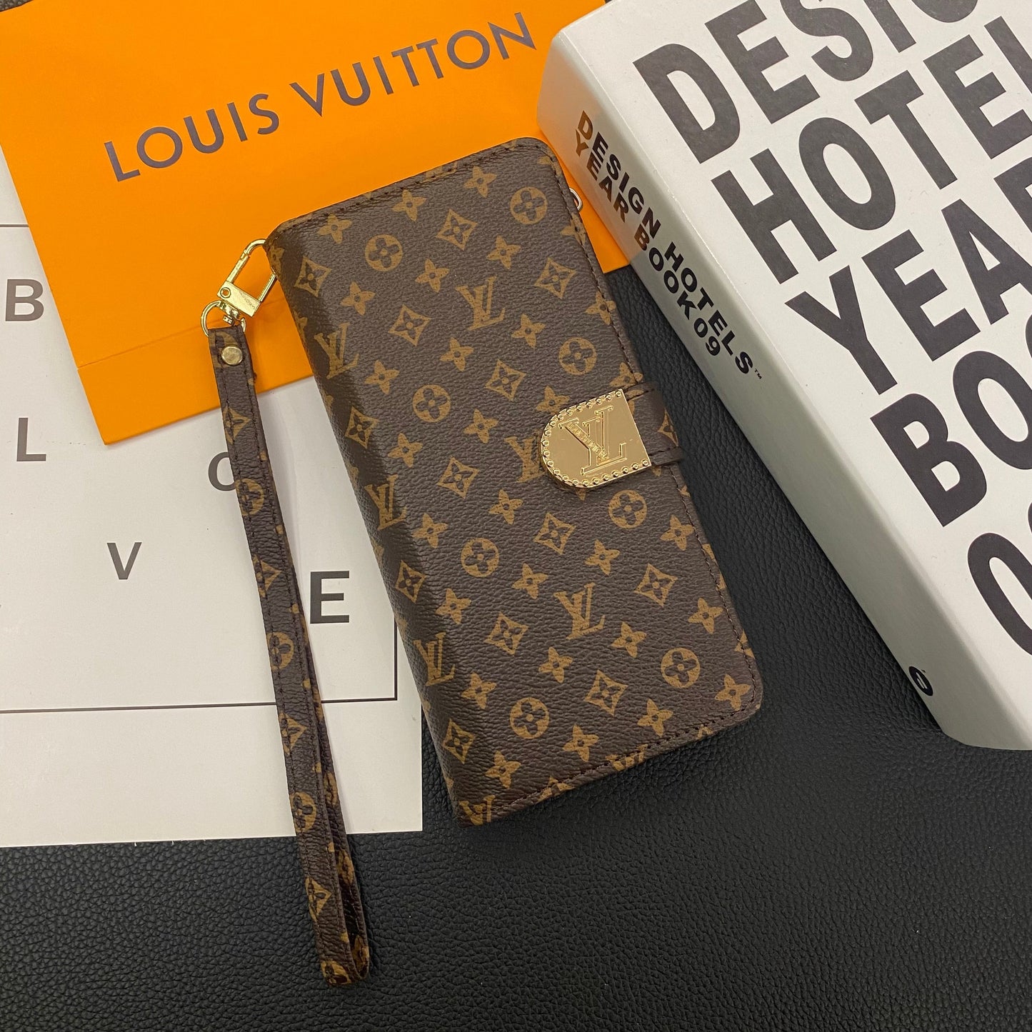 Luxus Monogramm-Geldbörsenhülle für Samsung