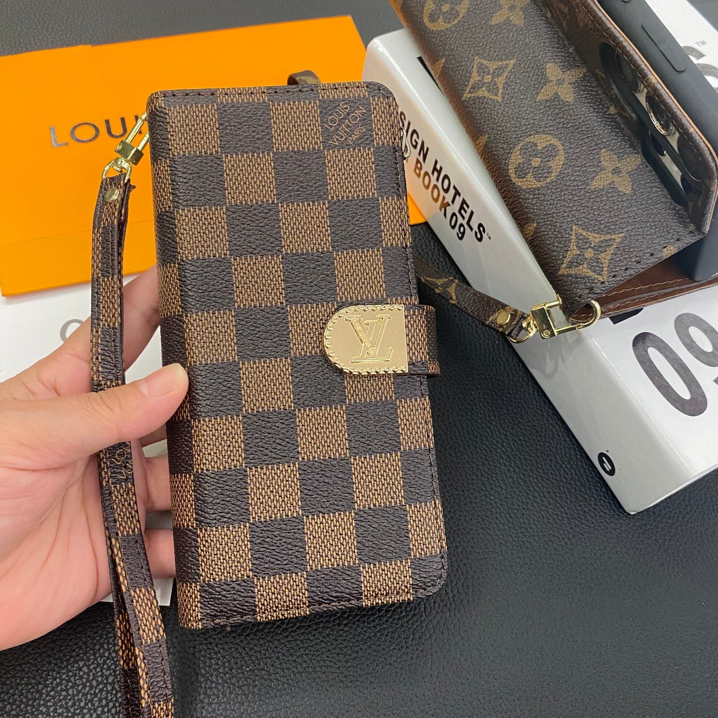 Luxus Monogramm-Geldbörsenhülle für Samsung