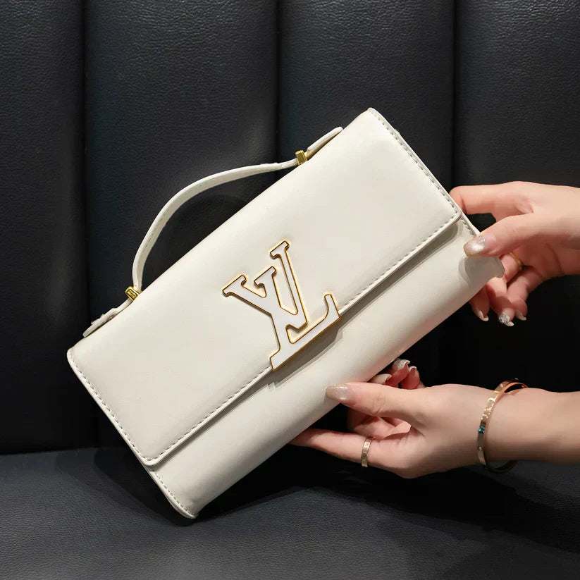 Luxuriöse Lederhandtasche mit Schulterriemen