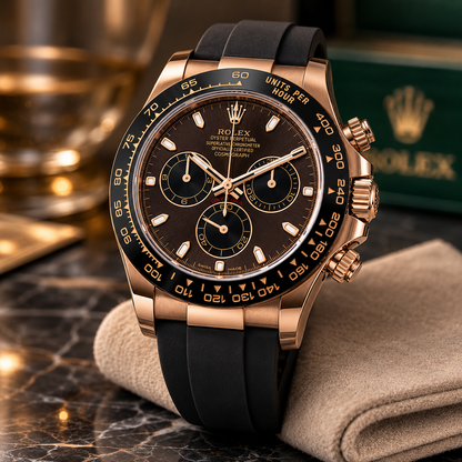 Luxe chronograaf sporthorloge met rubberen band