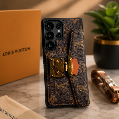 Luxus Monogramm Handyhülle mit Kartenfach & Schultergurt