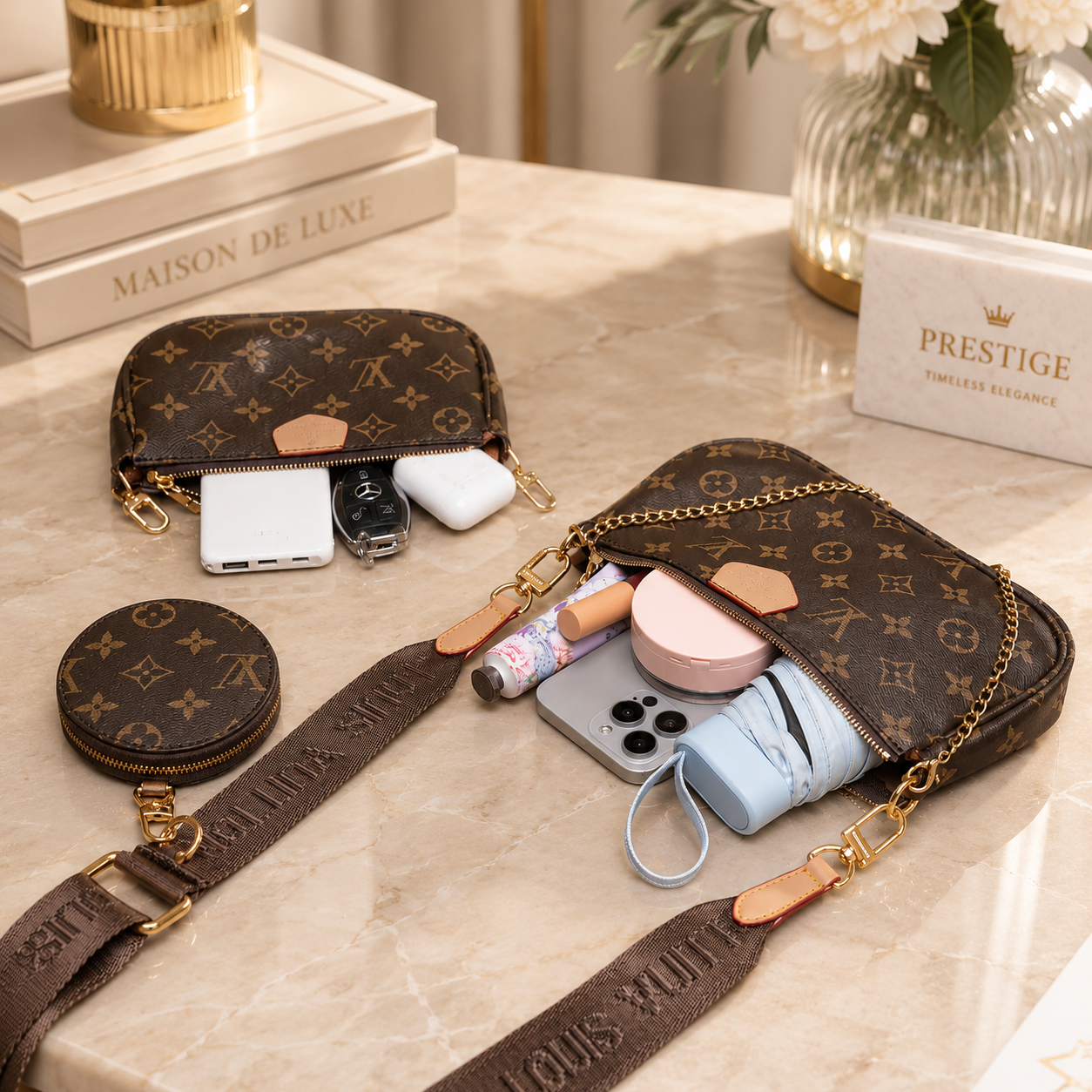 Luxuriöses 3-teiliges Taschen-Set