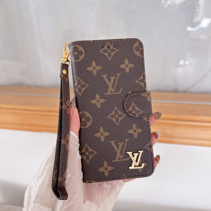 Premium iPhone Wallet-Hülle mit Handschlaufe