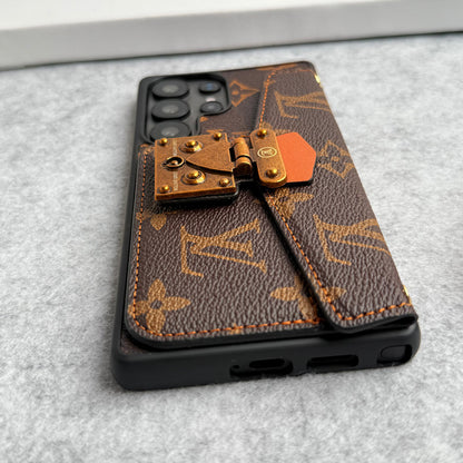 Luxus Monogramm Handyhülle mit Kartenfach & Schultergurt