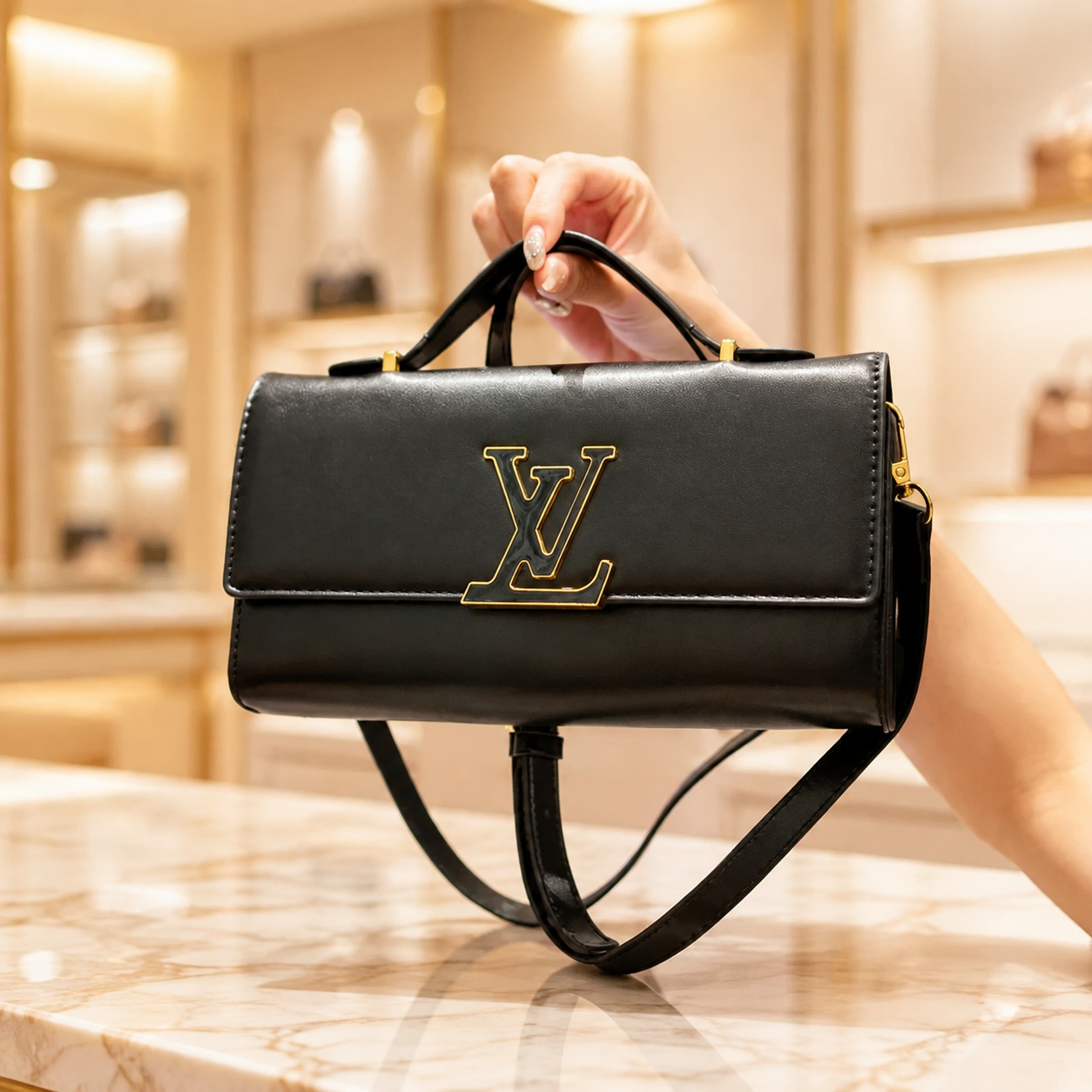 Luxe Textur-Handtasche