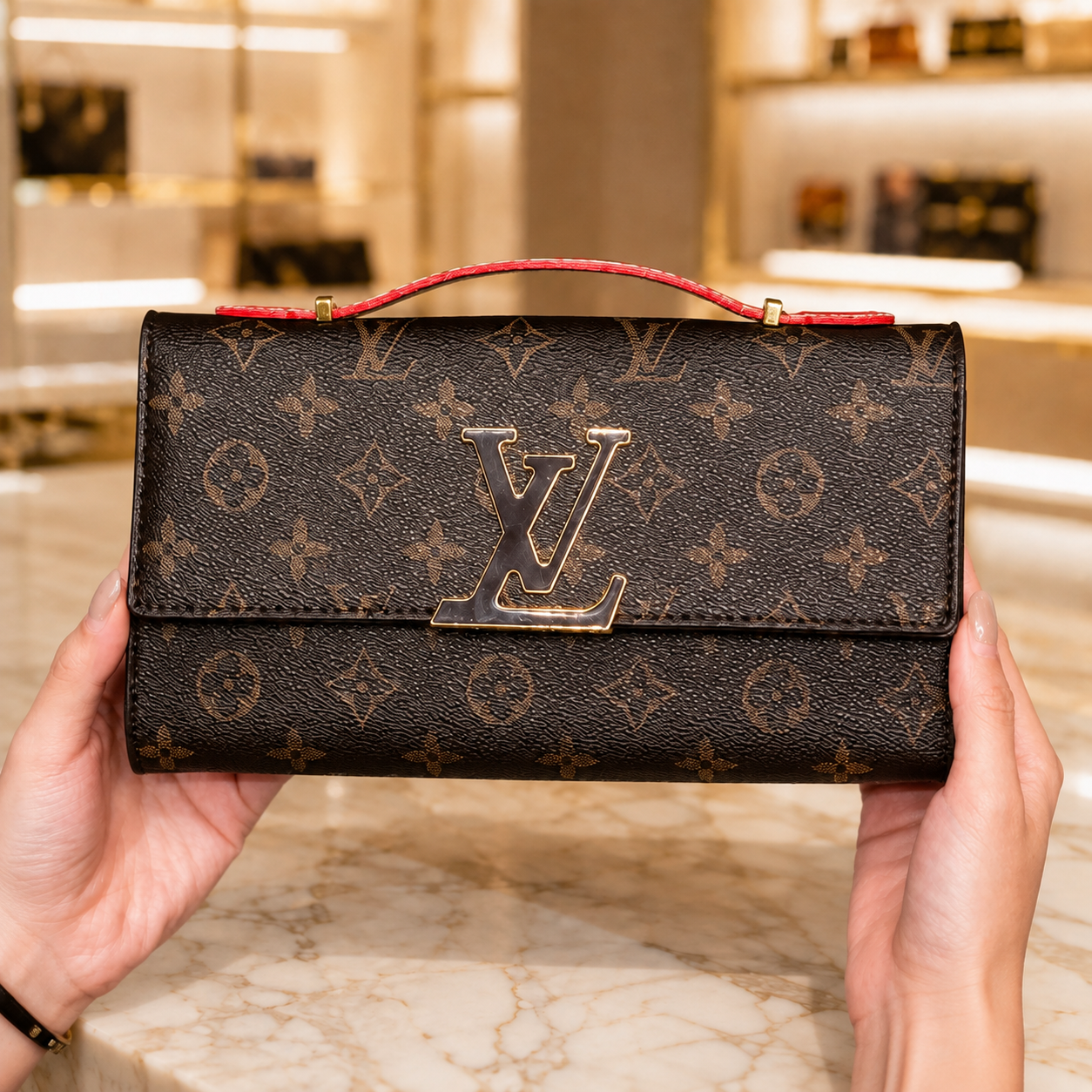 Luxe Textur-Handtasche