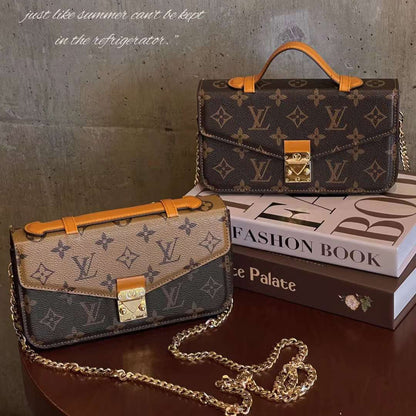 Monogramm Canvas-Handytasche mit Kette