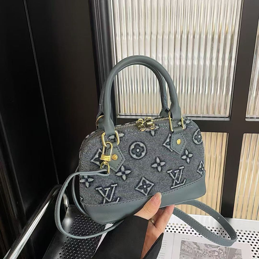 Vintage Denim Mini-Dome-Tasche