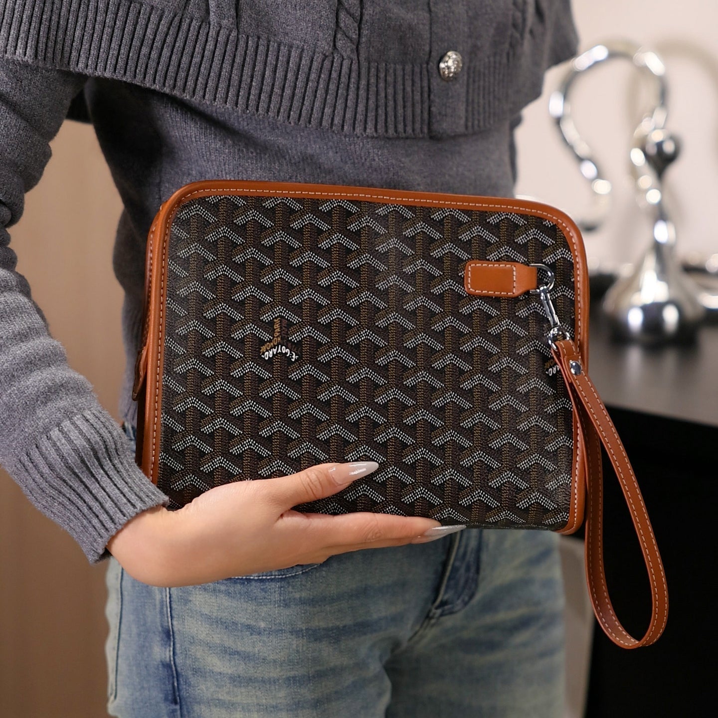 Luxuriöse Muster-Wristlet-Clutch