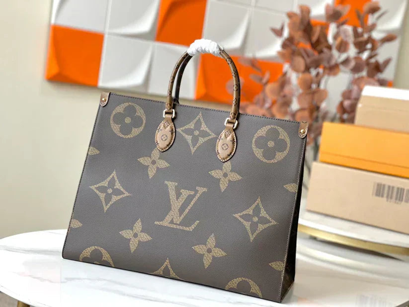 Luxuriöse Monogramm-Leder-Tote-Bag