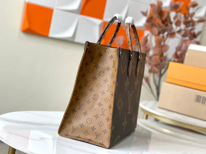 Luxuriöse Monogramm-Leder-Tote-Bag