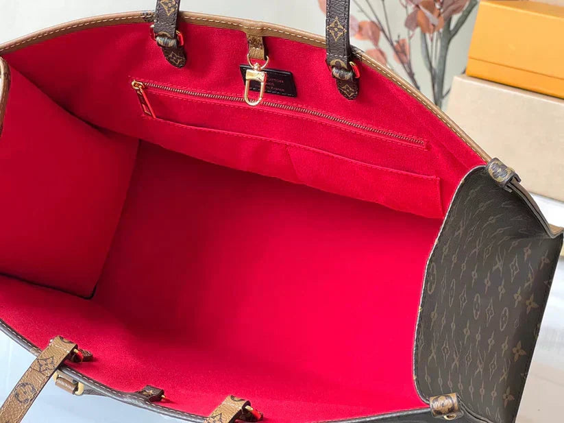 Luxuriöse Monogramm-Leder-Tote-Bag