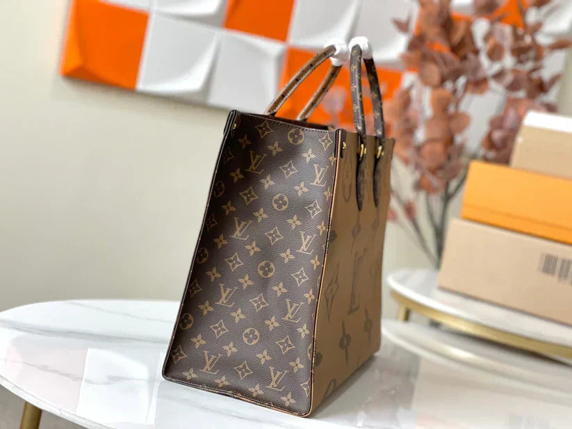 Luxuriöse Monogramm-Leder-Tote-Bag
