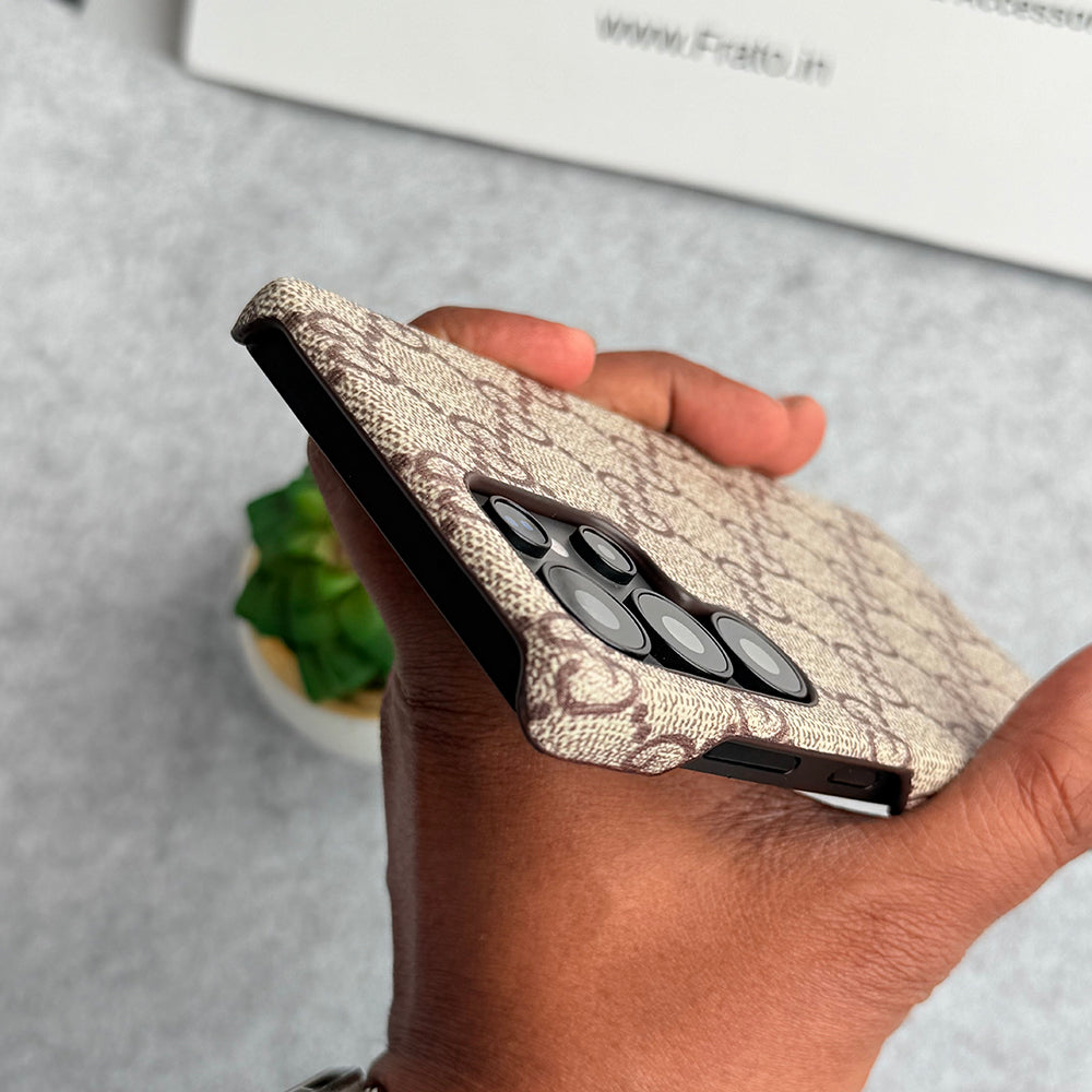 Luxus gemusterte PU-Leder-Handyhülle für Samsung Galaxy – Ansicht 4
