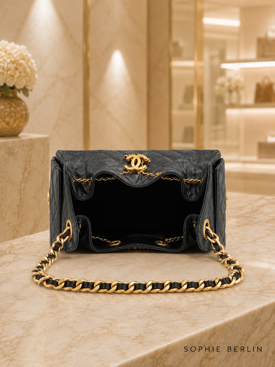 25 Small Handtasche zwart binnenkant – Sophie Berlin