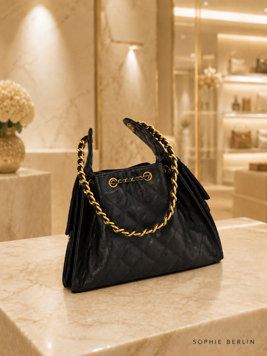 25 Small Handtasche zwart zijhoek – Sophie Berlin