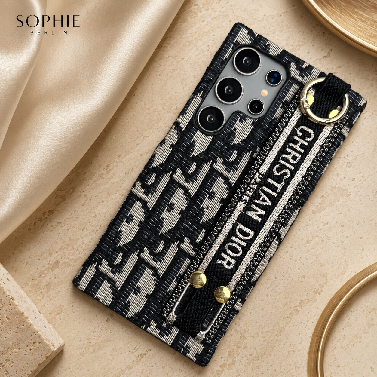 Luxus Belt-Pattern Handyhülle mit Griffband für Samsung Galaxy – Ansicht 2