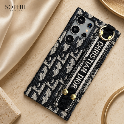 Luxus Belt-Pattern Handyhülle mit Griffband für Samsung Galaxy – Ansicht 2