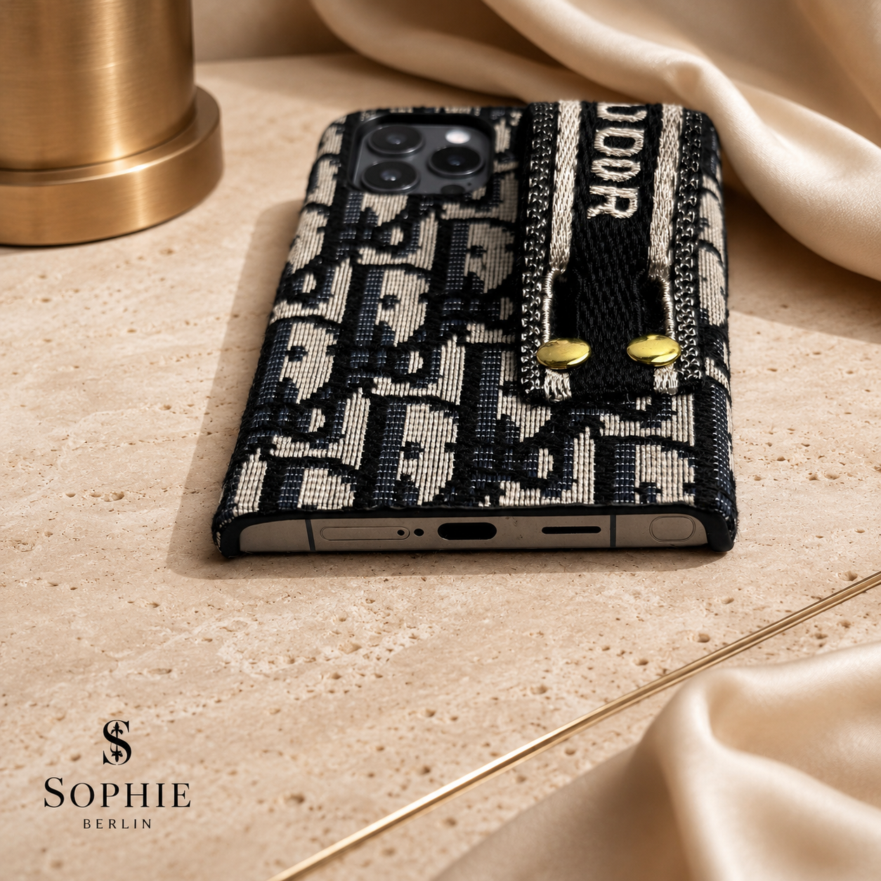 Luxus Belt-Pattern Handyhülle mit Griffband für Samsung Galaxy – Ansicht 6