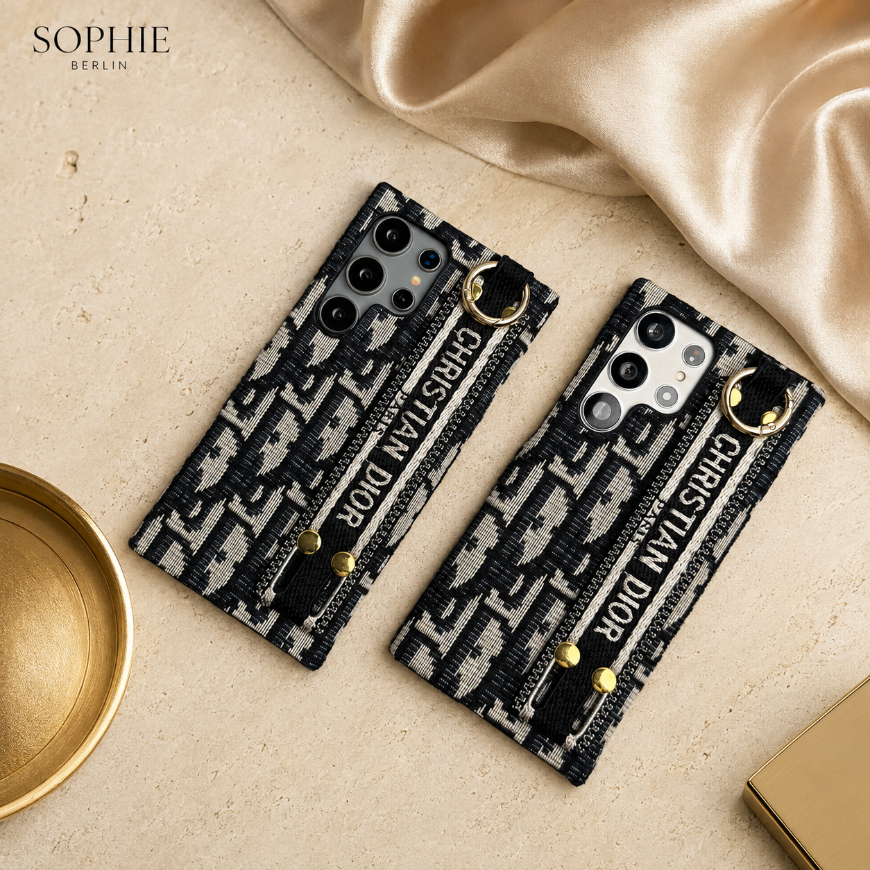 Luxus Belt-Pattern Handyhülle mit Griffband für Samsung Galaxy – Ansicht 8