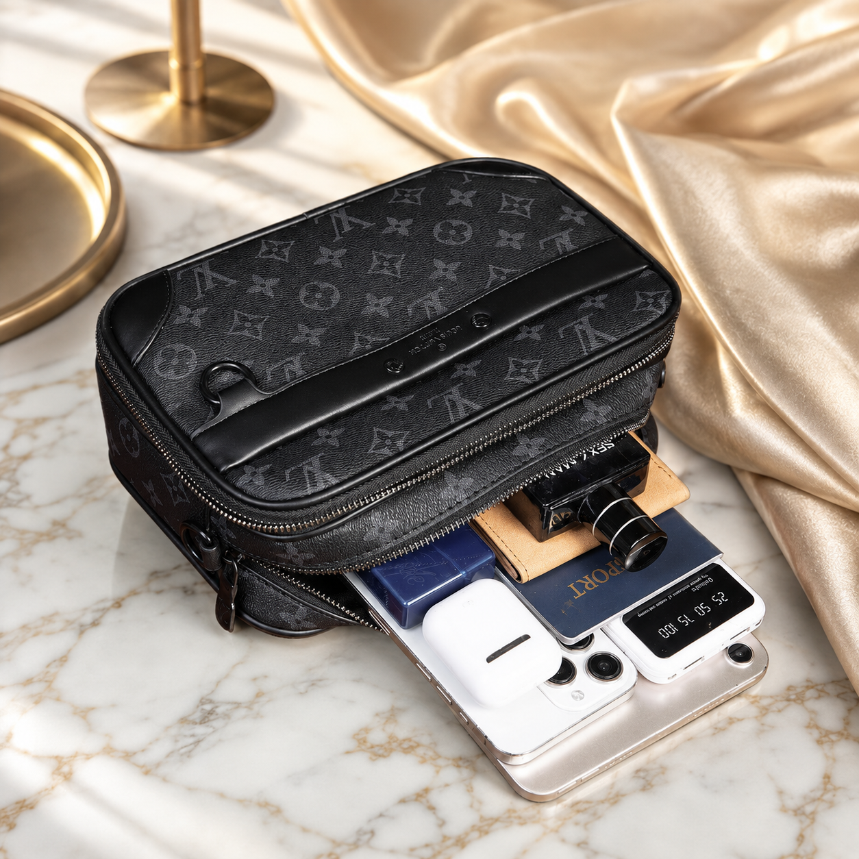 Geräumige Travel-Crossbody-Tasche mit Platz für Reise-Essentials