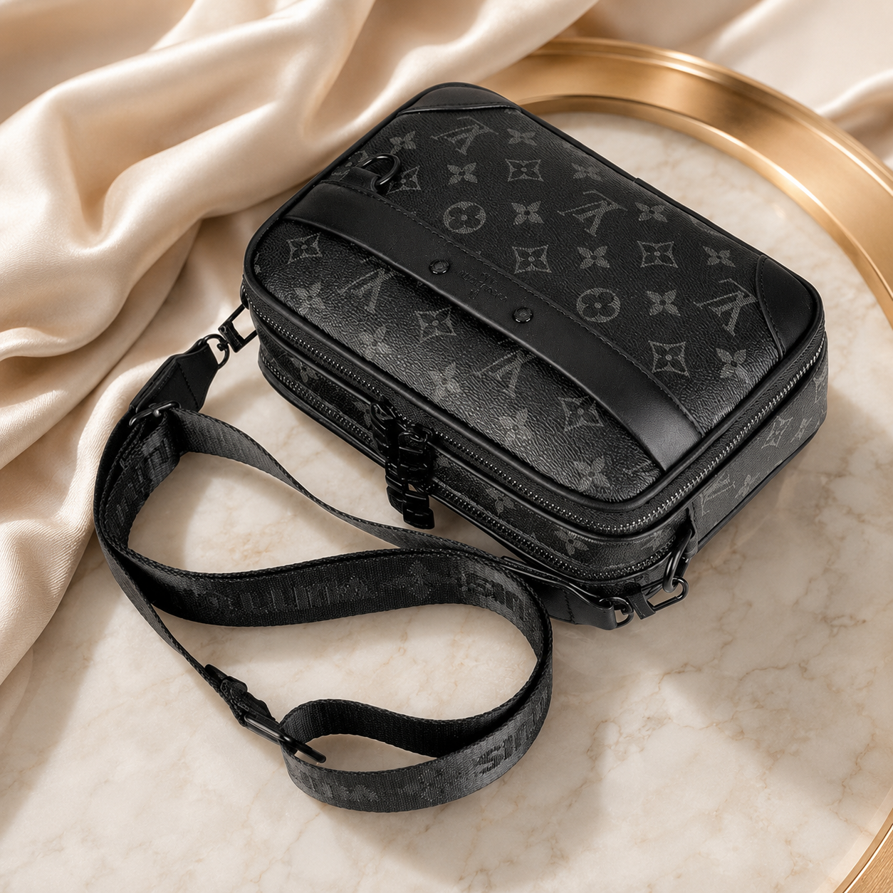 Prestige Travel-Crossbody-Tasche aus der Draufsicht
