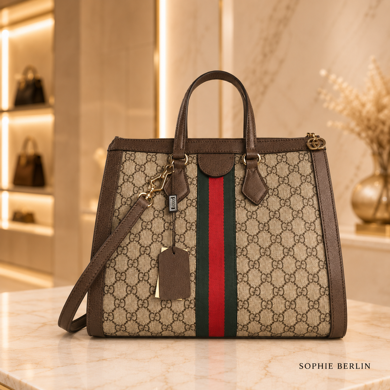 Prestige Medium Tote – Vooraanzicht met schouderband