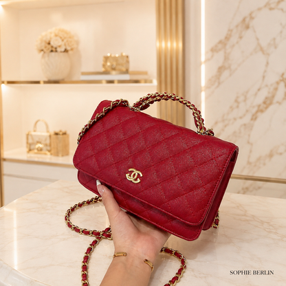 Perlen Wallet Rot