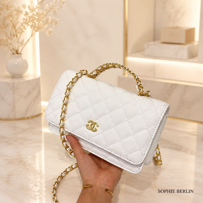 Perlen Wallet Weiß